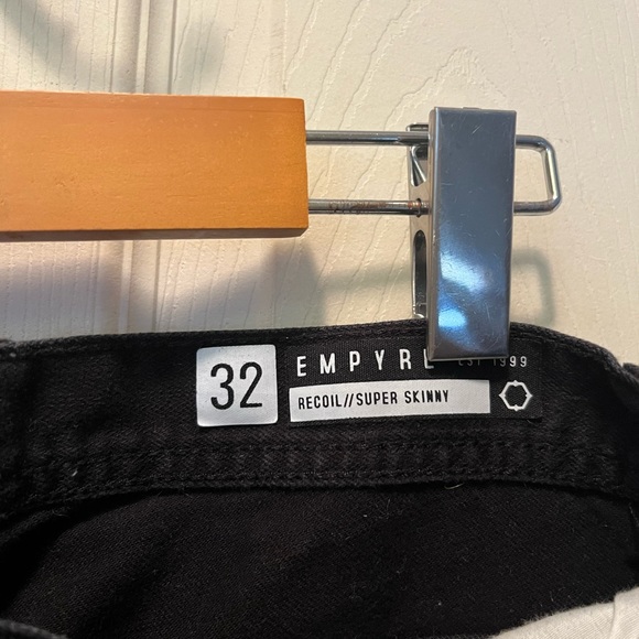 Empyre recoil super skinny black denim jeans mens 32 x 32 - Picture 4 of 5